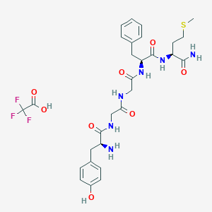 molecular formula C29H37F3N6O8S B8085385 [Met5]-Enkephalin, amide TFA 
