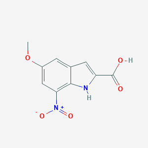 molecular formula C10H8N2O5 B080866 5-Methoxy-7-nitro-1H-indole-2-carboxylic acid CAS No. 13838-45-4