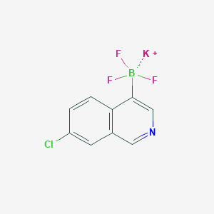 molecular formula C9H5BClF3KN B8086726 Potassium (7-chloro-4-isoquinolyl)trifluoroborate 