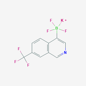 molecular formula C10H5BF6KN B8086741 Potassium trifluoro[7-(trifluoromethyl)-4-isoquinolyl]borate 