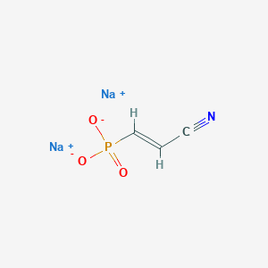 molecular formula C3H2NNa2O3P B8086904 disodium;(E)-3-phosphonatoprop-2-enenitrile 