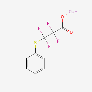 molecular formula C9H5CsF4O2S B8086944 Phenylsulfanyltetrafluoropropionic acid Cs salt 