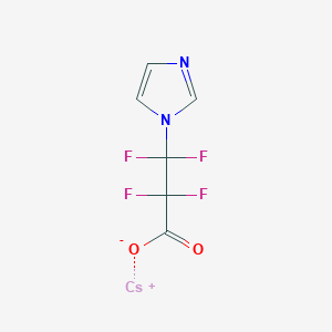 molecular formula C6H3CsF4N2O2 B8086957 Imidazolyltetrafluoropropionic acid Cs salt 