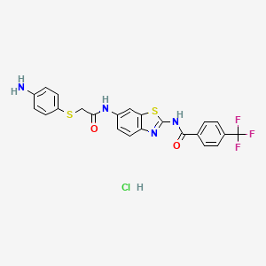 molecular formula C23H18ClF3N4O2S2 B8086990 ZM223 hydrochloride 
