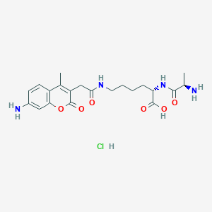molecular formula C21H29ClN4O6 B8087036 D-Ala-Lys-AMCA hydrochloride 