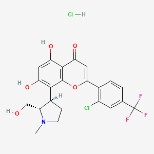molecular formula C22H20Cl2F3NO5 B8087041 (2S,3R)-Voruciclib hydrochloride 