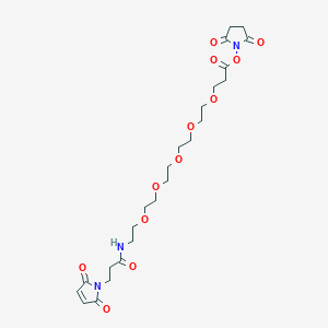 molecular formula C24H35N3O12 B8087060 Mal-amido-PEG5-C2-NHS ester 