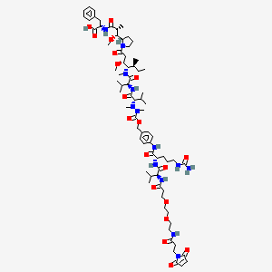 molecular formula C73H113N13O19 B8087078 MAL-di-EG-Val-Cit-PAB-MMAF 