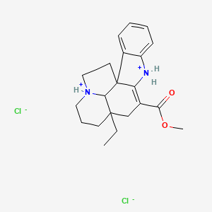 molecular formula C21H28Cl2N2O2 B8087636 methyl 12-ethyl-8,16-diazoniapentacyclo[10.6.1.01,9.02,7.016,19]nonadeca-2,4,6,9-tetraene-10-carboxylate;dichloride 