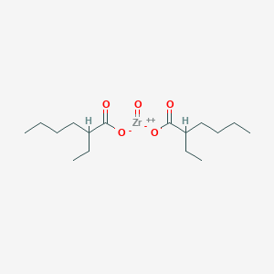 molecular formula C16H28O6Zr B080877 Zirconium bis(2-ethylhexanoate) oxide CAS No. 15104-99-1