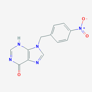 molecular formula C12H9N5O3 B080879 9-(p-Nitrobenzyl)-9H-purin-6-ol CAS No. 13233-86-8