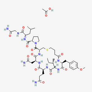 molecular formula C47H73N11O14S B8087986 Carbetocin acetate 