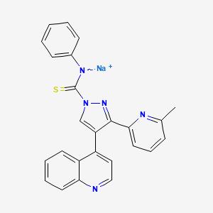 molecular formula C25H18N5NaS B8088051 A 83-01 sodium 