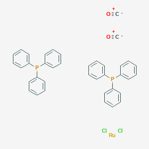molecular formula C38H30Cl2O2P2Ru B080882 Ruthenium, dicarbonyldichlorobis(triphenylphosphine)- CAS No. 14564-35-3