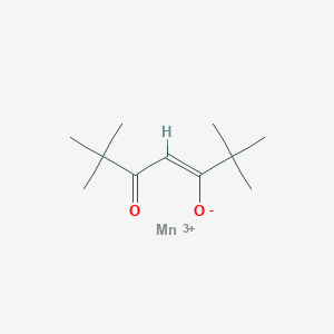molecular formula C11H19MnO2+2 B8088236 manganese(3+);(Z)-2,2,6,6-tetramethyl-5-oxohept-3-en-3-olate 