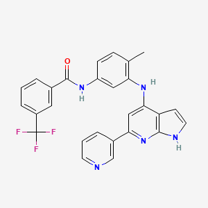molecular formula C27H20F3N5O B8088279 Methuosis inducer 1 
