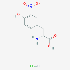 molecular formula C9H11ClN2O5 B8088313 2-Amino-3-(4-hydroxy-3-nitrophenyl)propanoic acid;hydrochloride 