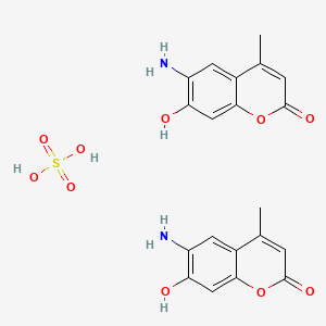 6-Amino-7-hydroxy-4-methylchromen-2-one;sulfuric acid