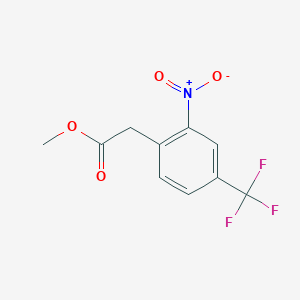 molecular formula C10H8F3NO4 B080885 Methyl 2-(2-nitro-4-(trifluoromethyl)phenyl)acetate CAS No. 13544-07-5