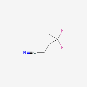 molecular formula C5H5F2N B8088914 2-(2,2-Difluorocyclopropyl)acetonitrile 