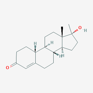 molecular formula C19H28O2 B080891 (8R,9S,10R,13S,14S,17R)-17-Hydroxy-13,17-dimethyl-1,2,6,7,8,9,10,11,12,14,15,16-dodecahydrocyclopenta[a]phenanthren-3-one CAS No. 10582-09-9