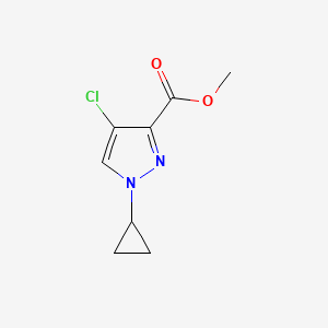 molecular formula C8H9ClN2O2 B8089269 Methyl 4-chloro-1-cyclopropyl-1H-pyrazole-3-carboxylate 