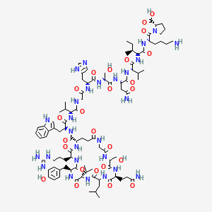 molecular formula C94H143N27O25 B8089338 N(1)Gly-DL-Ser-Gln-DL-Leu-Val-Tyr-Arg-Glu(1)-Trp-Val-Gly-His-Ser-Asn-Val-Ile-Lys-Pro-OH 