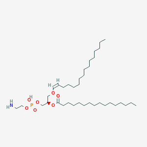 molecular formula C37H74NO7P B8089342 1-1(Z)-Hexadecenyl-2-palmitoyl-sn-glycero-3-PE 