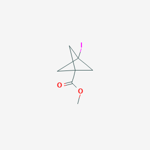 molecular formula C7H9IO2 B8089516 Methyl 3-iodobicyclo[1.1.1]pentane-1-carboxylate 