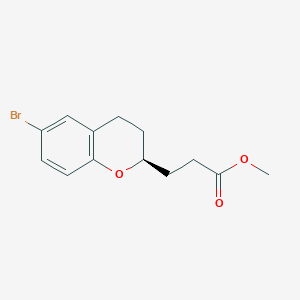 molecular formula C13H15BrO3 B8089968 Methyl (S)-3-(6-bromochroman-2-yl)propanoate 
