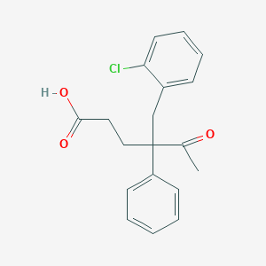 molecular formula C19H19ClO3 B080901 4-(o-Chlorobenzyl)-4-phenyl-5-oxohexanoic acid CAS No. 13878-10-9