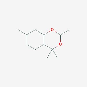 molecular formula C12H22O2 B080902 Hexahydro-2,4,4,7-tetramethyl-4H-1,3-benzodioxin CAS No. 13162-41-9