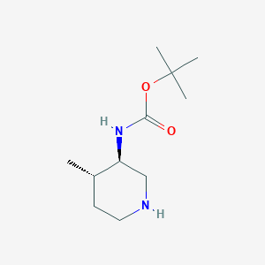 molecular formula C11H22N2O2 B8090321 tert-butyl N-[(3R,4S)-4-methylpiperidin-3-yl]carbamate 