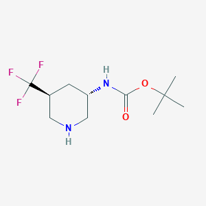 molecular formula C11H19F3N2O2 B8090323 tert-butyl N-[(3S,5S)-5-(trifluoromethyl)piperidin-3-yl]carbamate 