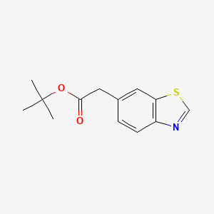 molecular formula C13H15NO2S B8090643 Tert-butyl 2-(benzo[d]thiazol-6-yl)acetate 