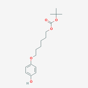 molecular formula C17H26O5 B8090661 Tert-butyl (6-(4-hydroxyphenoxy)hexyl) carbonate 