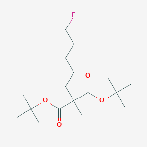 molecular formula C17H31FO4 B8090752 Di-tert-butyl 2-(5-fluoropentyl)-2-methylmalonate 