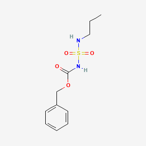 molecular formula C11H16N2O4S B8090863 Carbamic acid, N-[(propylamino)sulfonyl]-, phenylmethyl ester 