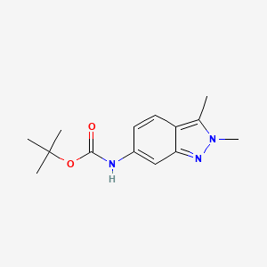 molecular formula C14H19N3O2 B8091560 tert-butyl (2,3-dimethyl-2H-indazol-6-yl)carbamate 