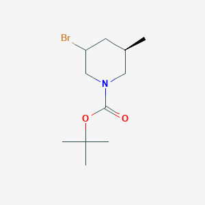 molecular formula C11H20BrNO2 B8091867 (5R)-tert-butyl 3-bromo-5-methylpiperidine-1-carboxylate 