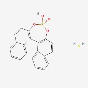 molecular formula C20H15O4PS B8091975 Dinaphtho[2,1-d:1',2'-f][1,3,2]dioxaphosphepin, 4-hydroxy-, 4-oxide,(11bS)- 