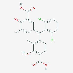 4-[(3-Carboxy-5-methyl-4-oxocyclohexa-2,5-dien-1-ylidene)-(2,6-dichlorophenyl)methyl]-2-hydroxy-3-methylbenzoic acid
