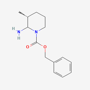 molecular formula C14H20N2O2 B8092012 benzyl (3R)-2-amino-3-methylpiperidine-1-carboxylate 