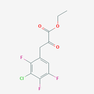 molecular formula C11H8ClF3O3 B8092047 Ethyl 3-(3-chloro-2,4,5-trifluorophenyl)-3-oxopropanoate 