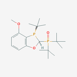 molecular formula C20H34O3P2 B8092333 Di-tert-butyl((2S,3S)-3-(tert-butyl)-4-methoxy-2,3-dihydrobenzo[d][1,3]oxaphosphol-2-yl)phosphine oxide 