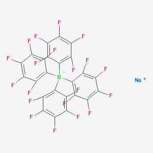 molecular formula C24BF20Na B8092501 sodium;tetrakis(2,3,4,5,6-pentafluorophenyl)boranuide 