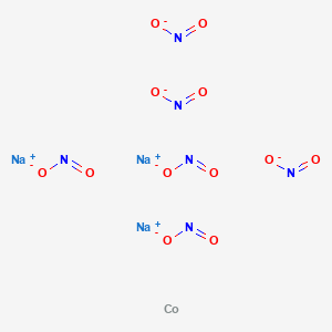 molecular formula CoN6Na3O12-3 B080926 Sodium cobaltnitrite CAS No. 13600-98-1
