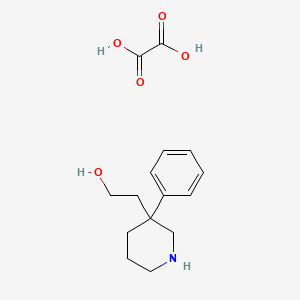 molecular formula C15H21NO5 B8092784 Oxalic acid;2-(3-phenylpiperidin-3-yl)ethanol 