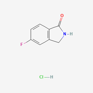 molecular formula C8H7ClFNO B8092927 5-Fluoroisoindolin-1-one hydrochloride 