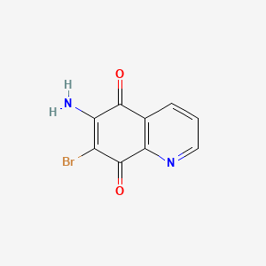 molecular formula C9H5BrN2O2 B8093216 6-amino-7-bromoquinoline-5,8-dione 